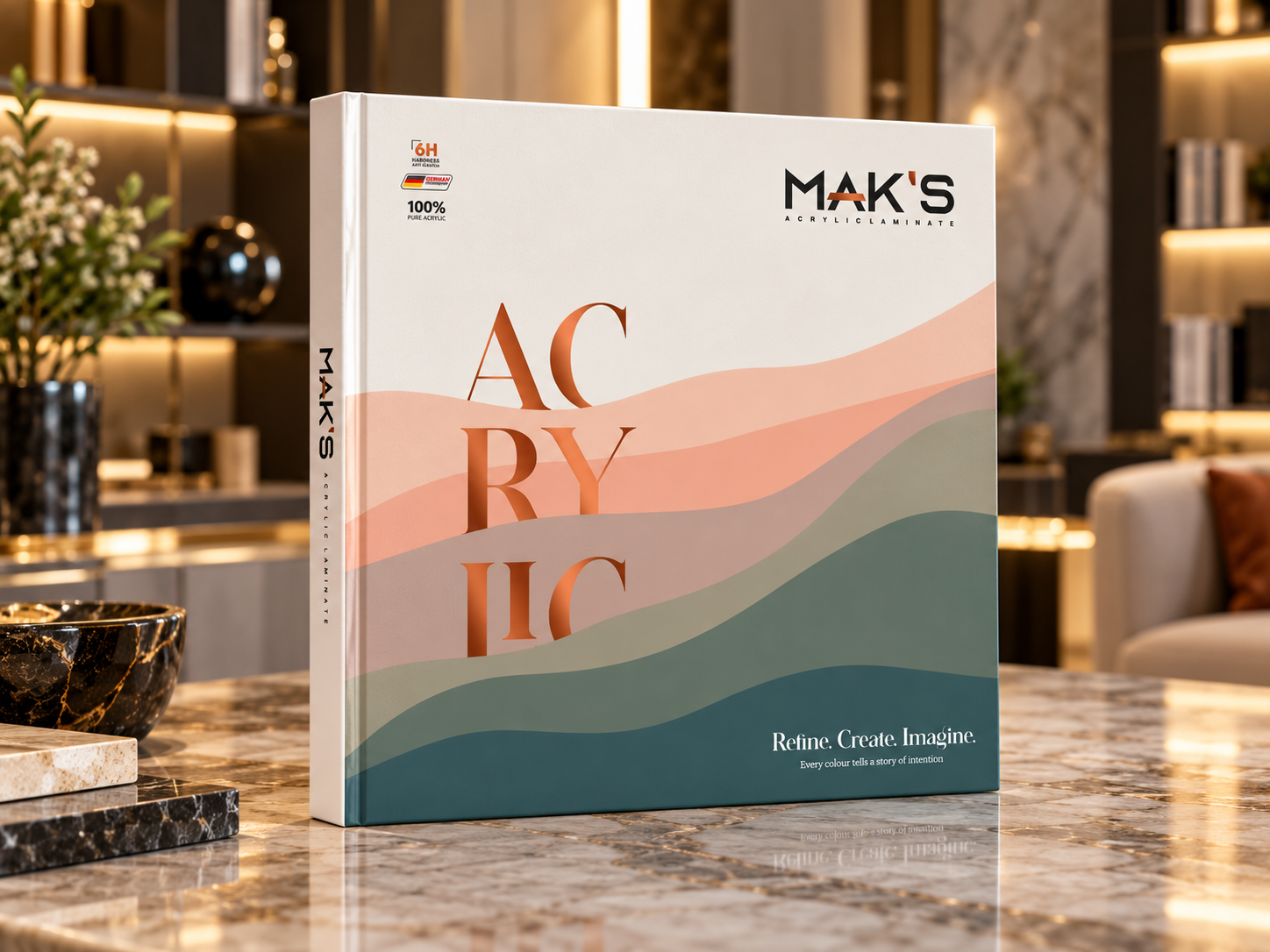 MAK’S Acrylic Laminates catalogue cover